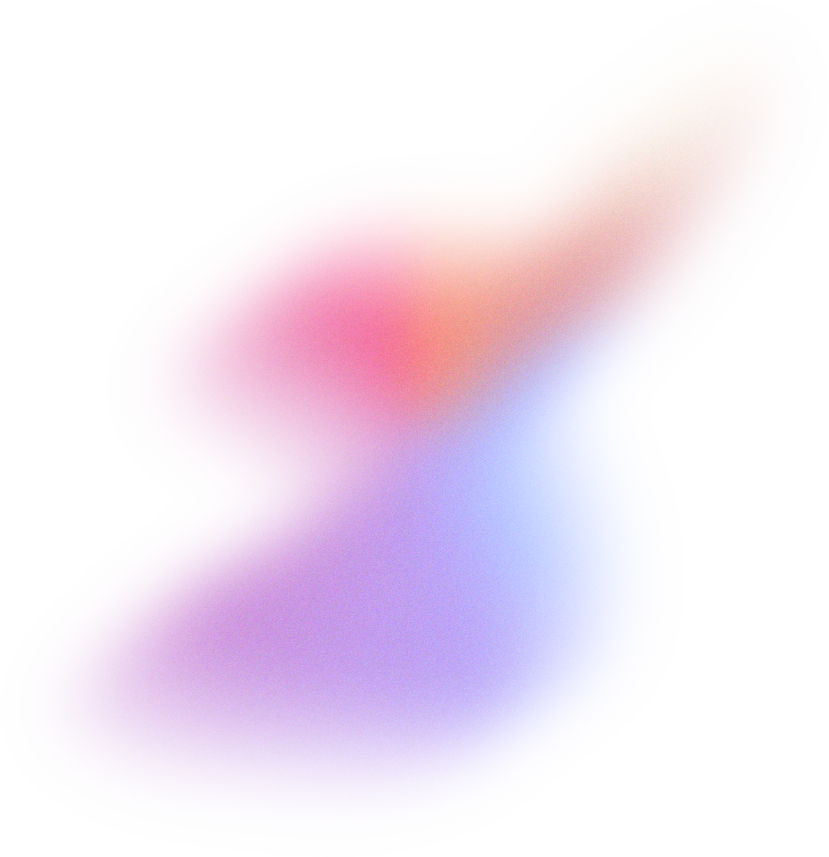 Glowy Gradient Abstract Brush Stroke Blob